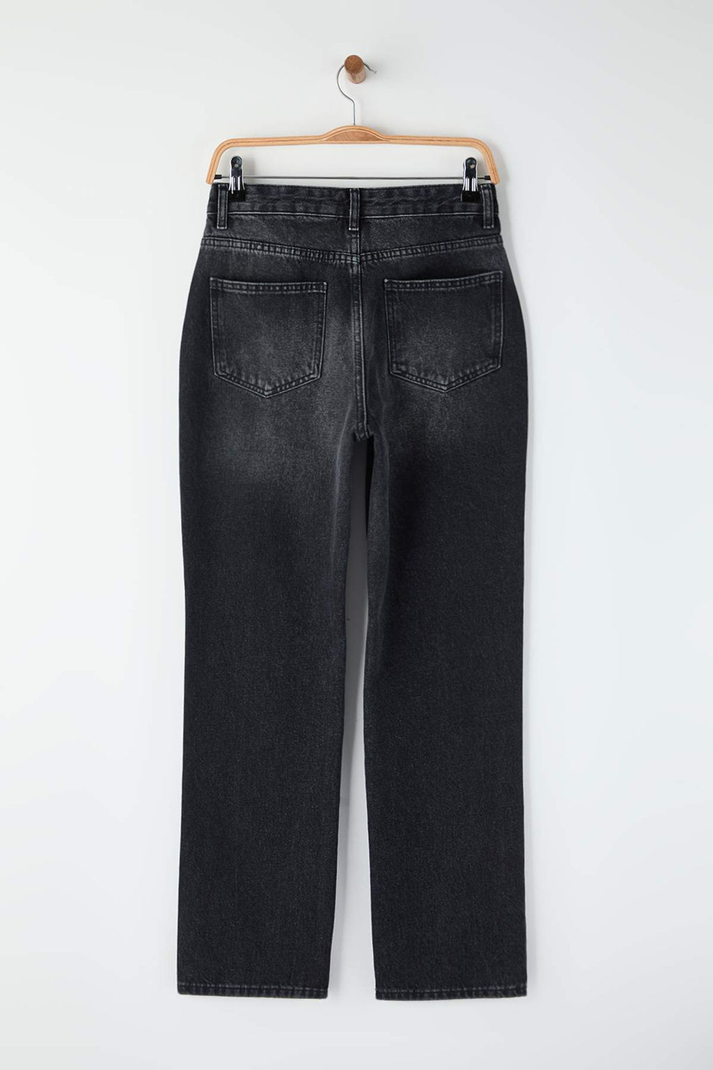 Mavi Yuksek Bel Asimetrik Kapama Straight Jeans TWOAW26JE00132 - Trendyolmilla фото 9