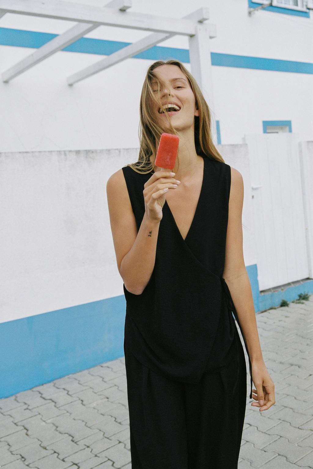 LOOSE-FITTING DARTED TROUSERS - Zara фото 3