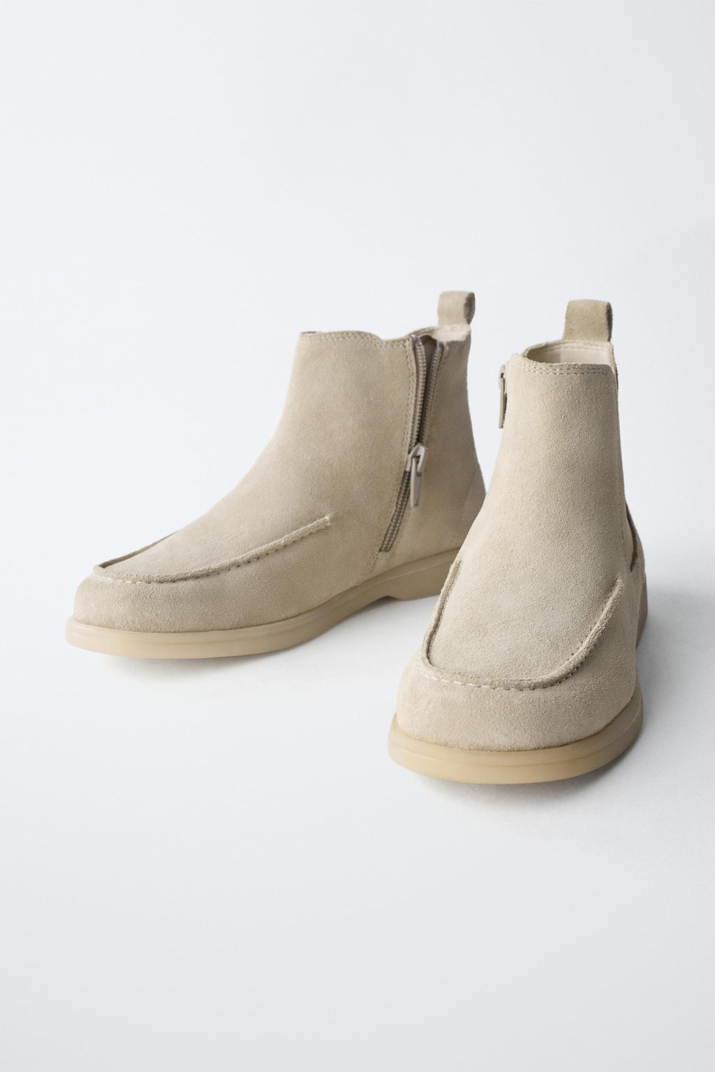 LEATHER DECK ANKLE BOOTS - Zara фото 10