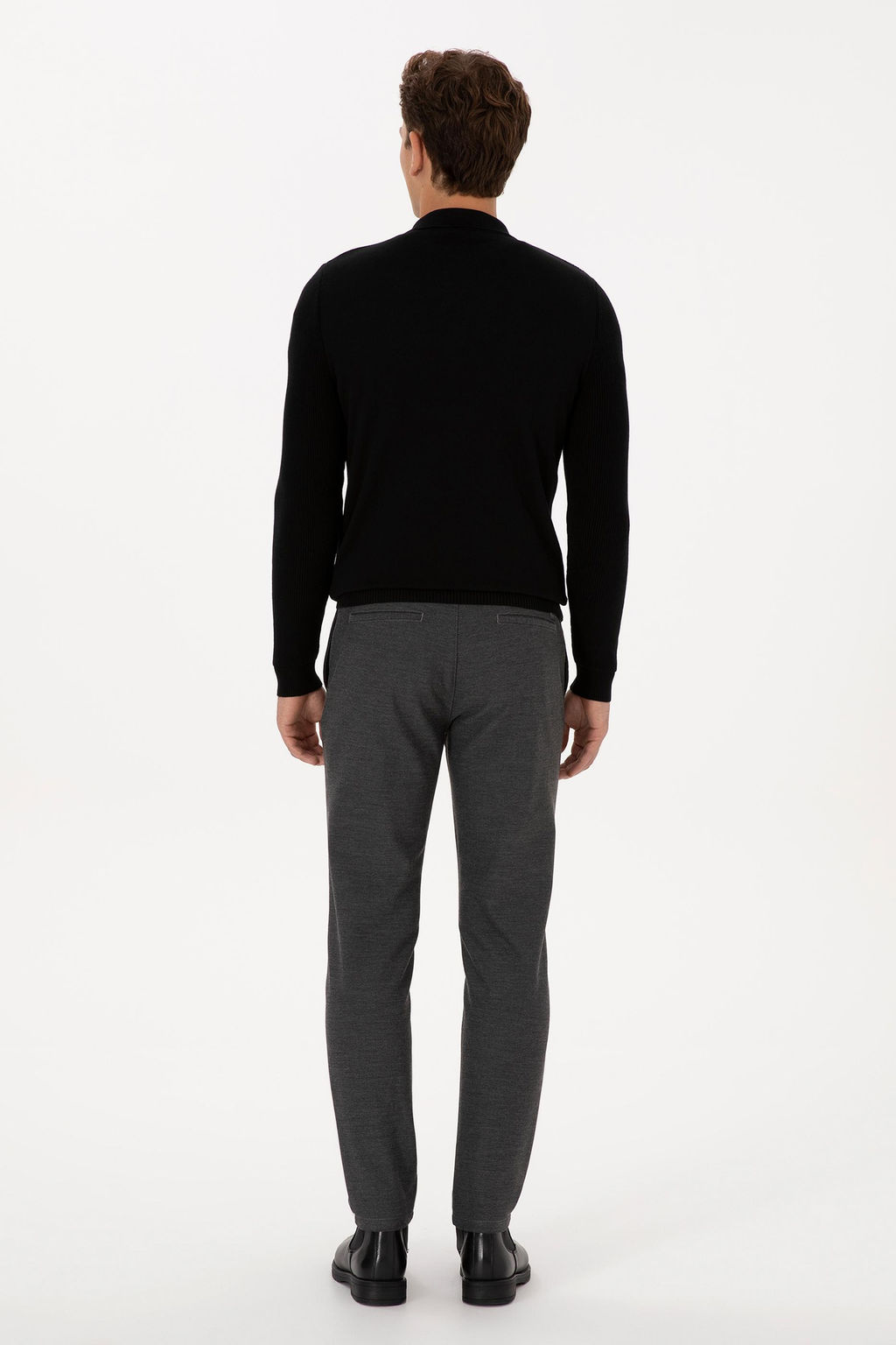 Erkek Gri Jogger Fit Kanvas / Chino Pantolon - U.s. polo assn фото 4