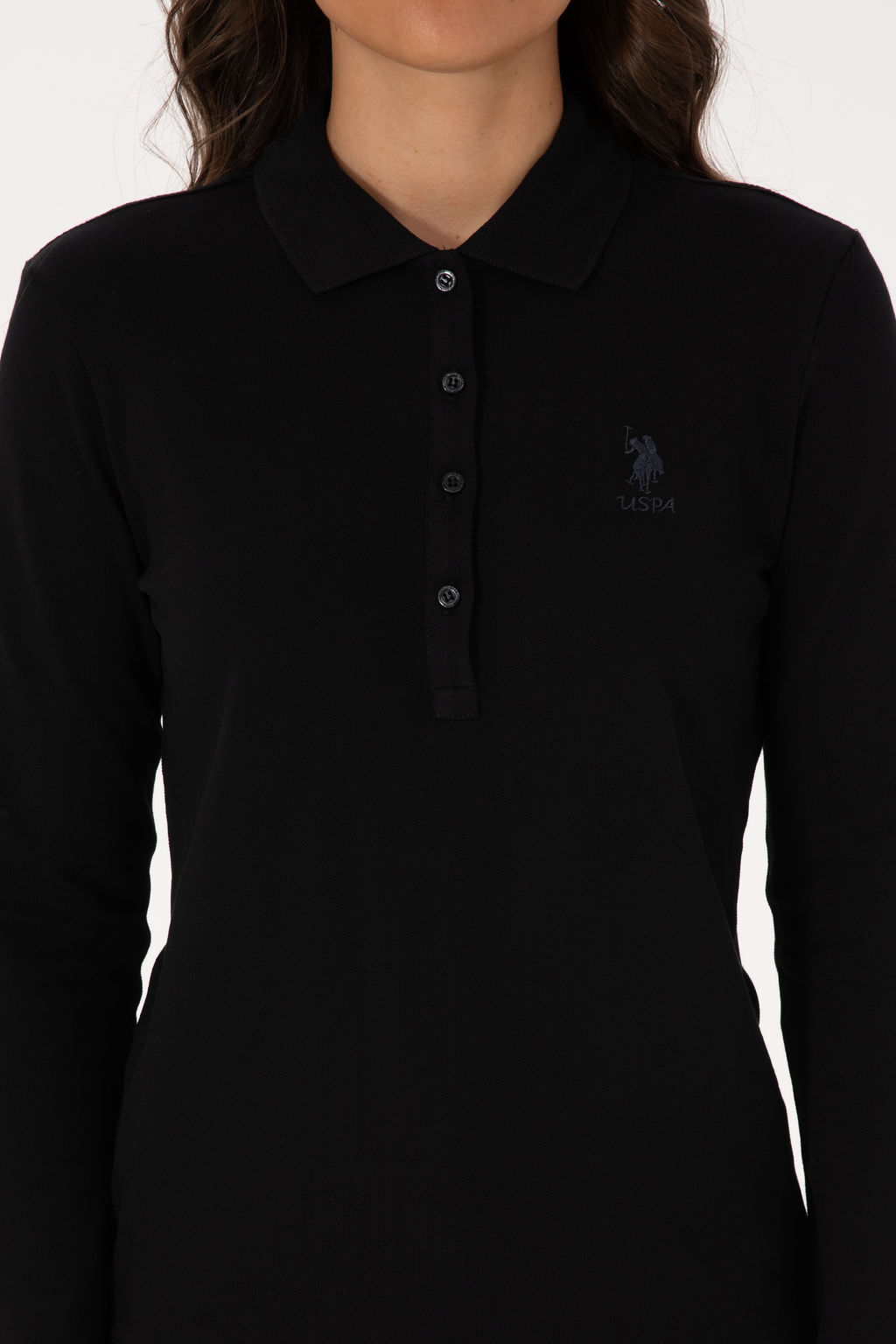 Kad_n Siyah Basic Polo Yaka Sweatsh_rt - U.s. polo assn фото 20