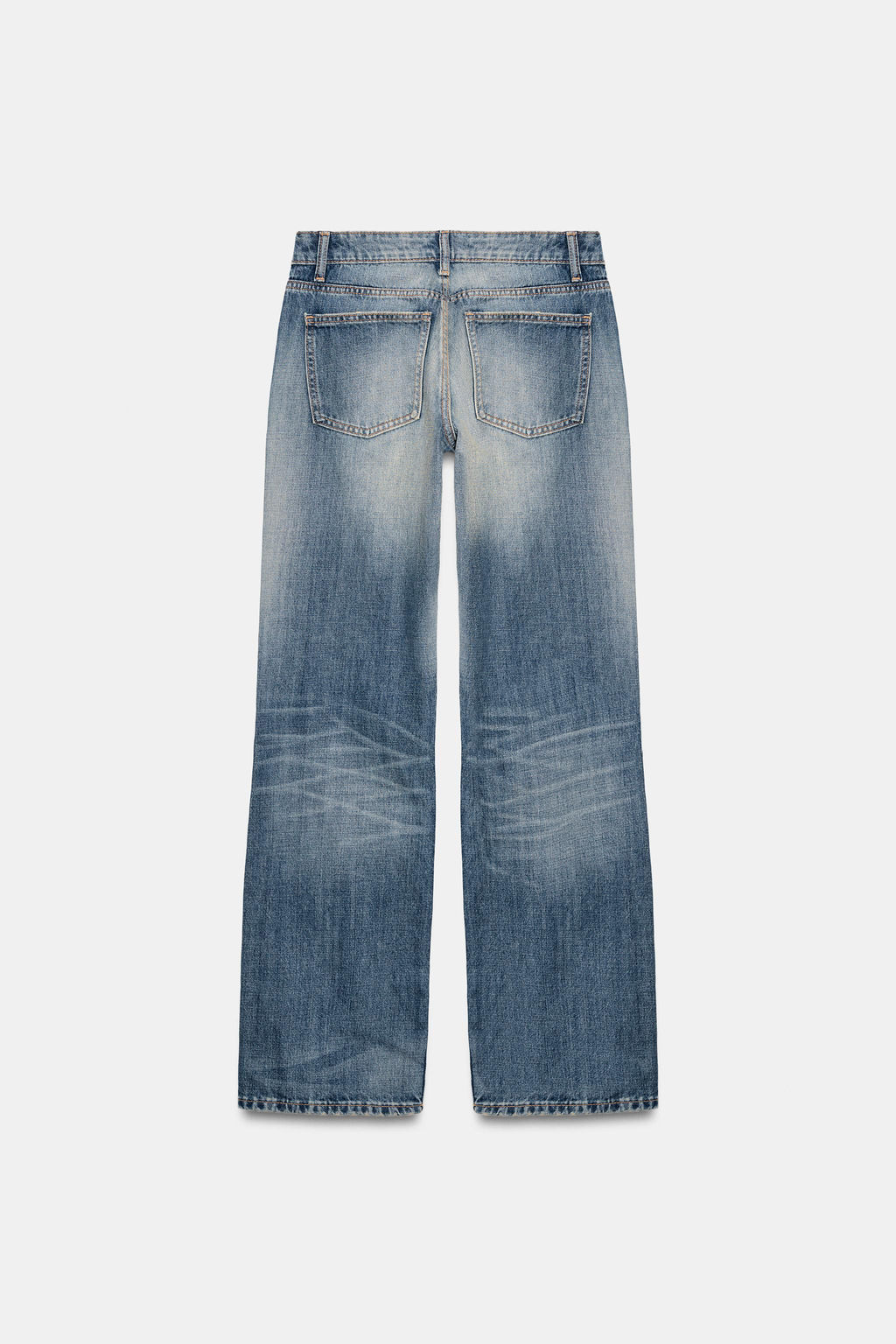 JEANS TRF WIDE LEG TIRO BAJO / Azul medio - Zara фото 9