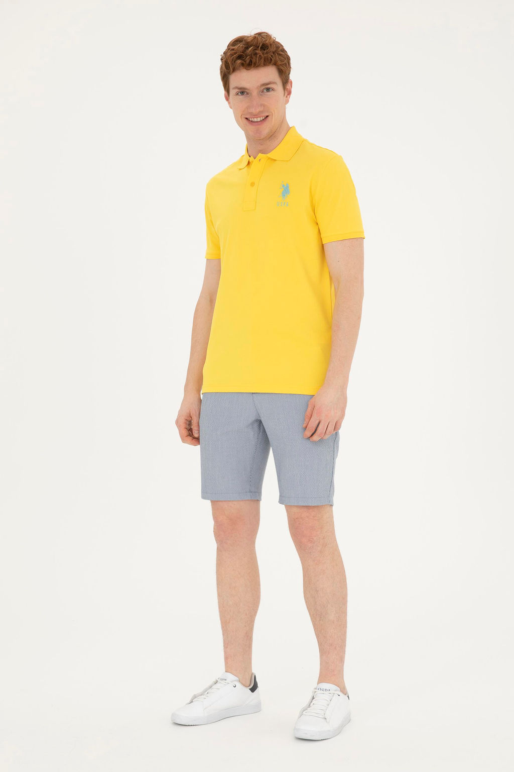 U. S. Polo Assn / Мужская желтая базовая футболка - U.s. polo assn фото 11