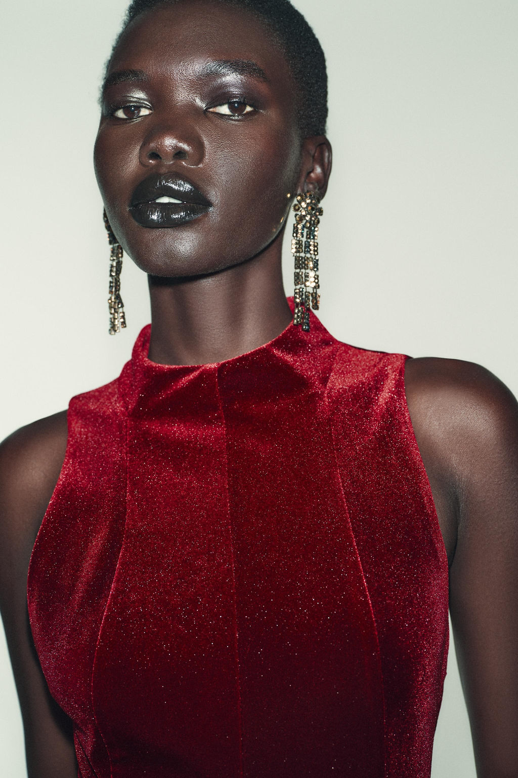 VELVET MIDI DRESS - Zara фото 3