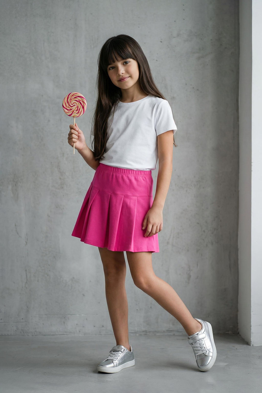 Siyah K?z Cocuk Pamuklu Basic Pileli Mini Orme Etek TKDSS25ET00000 - Trendyolmilla фото 7