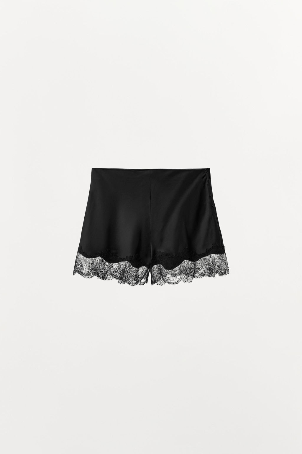 SATIN SHORTS WITH LACE TRIM - Zara фото 12