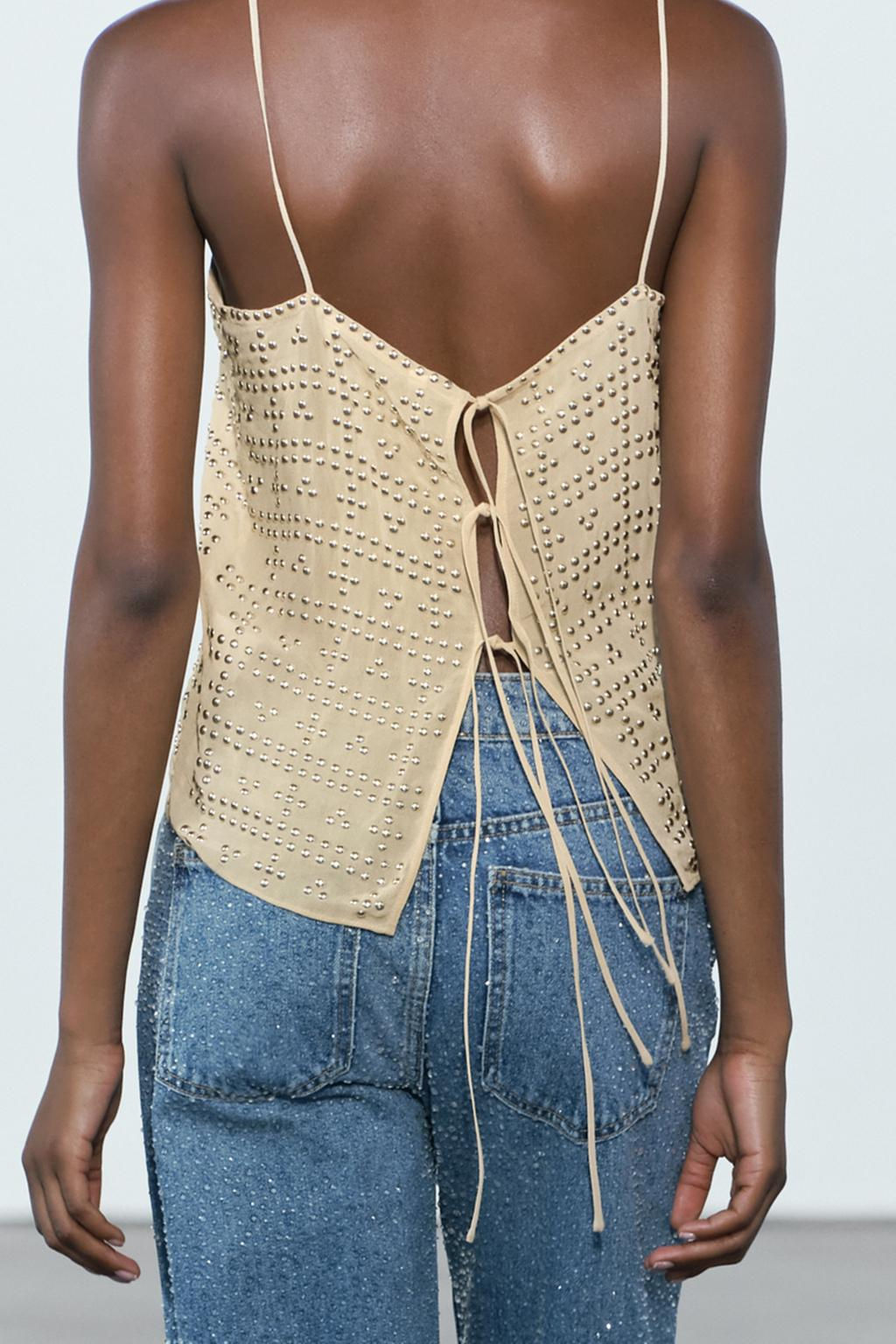ZW COLLECTION TOP WITH STUDS - Zara фото 6