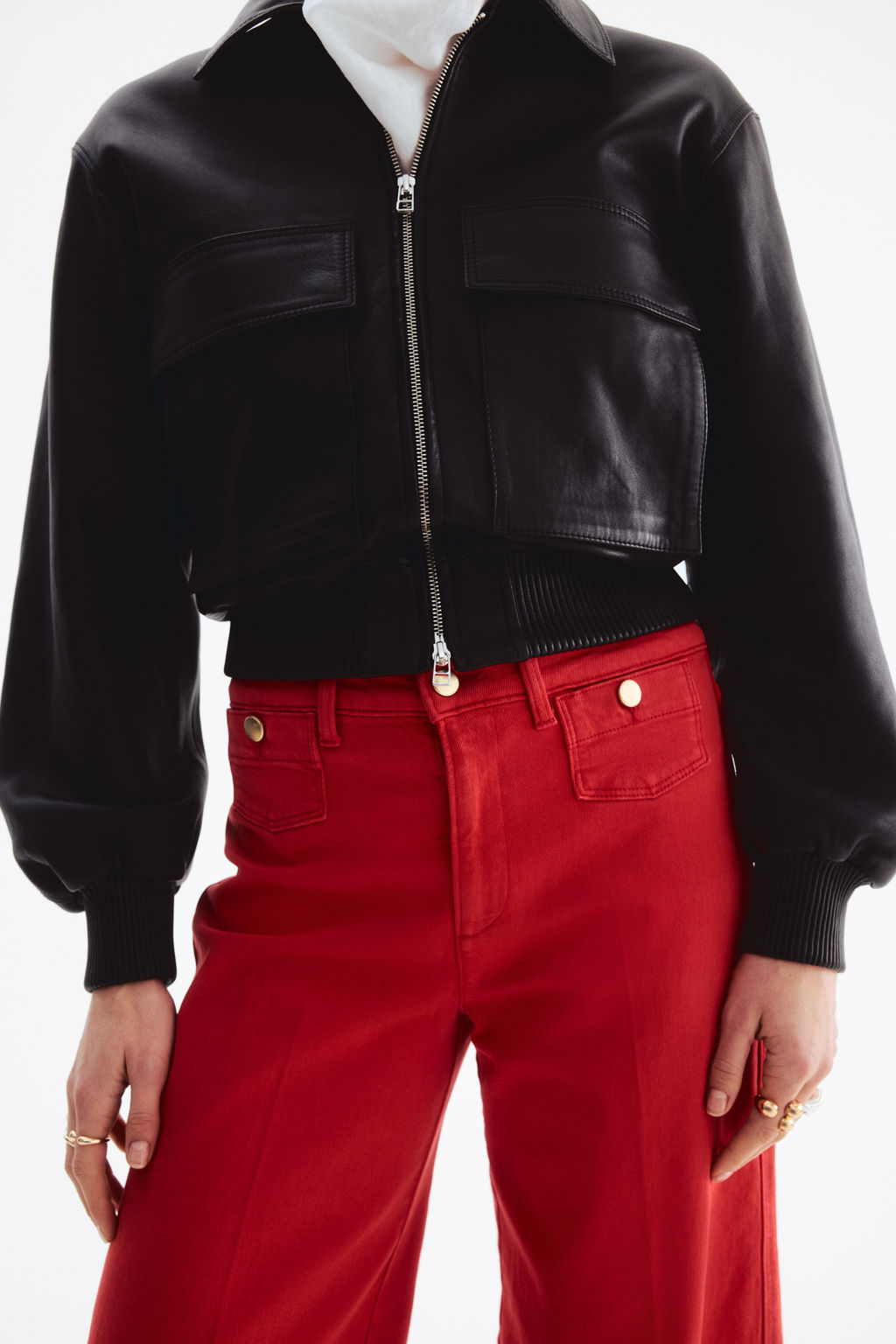 Wide High Waist Ankle Jeans - H&m фото 10