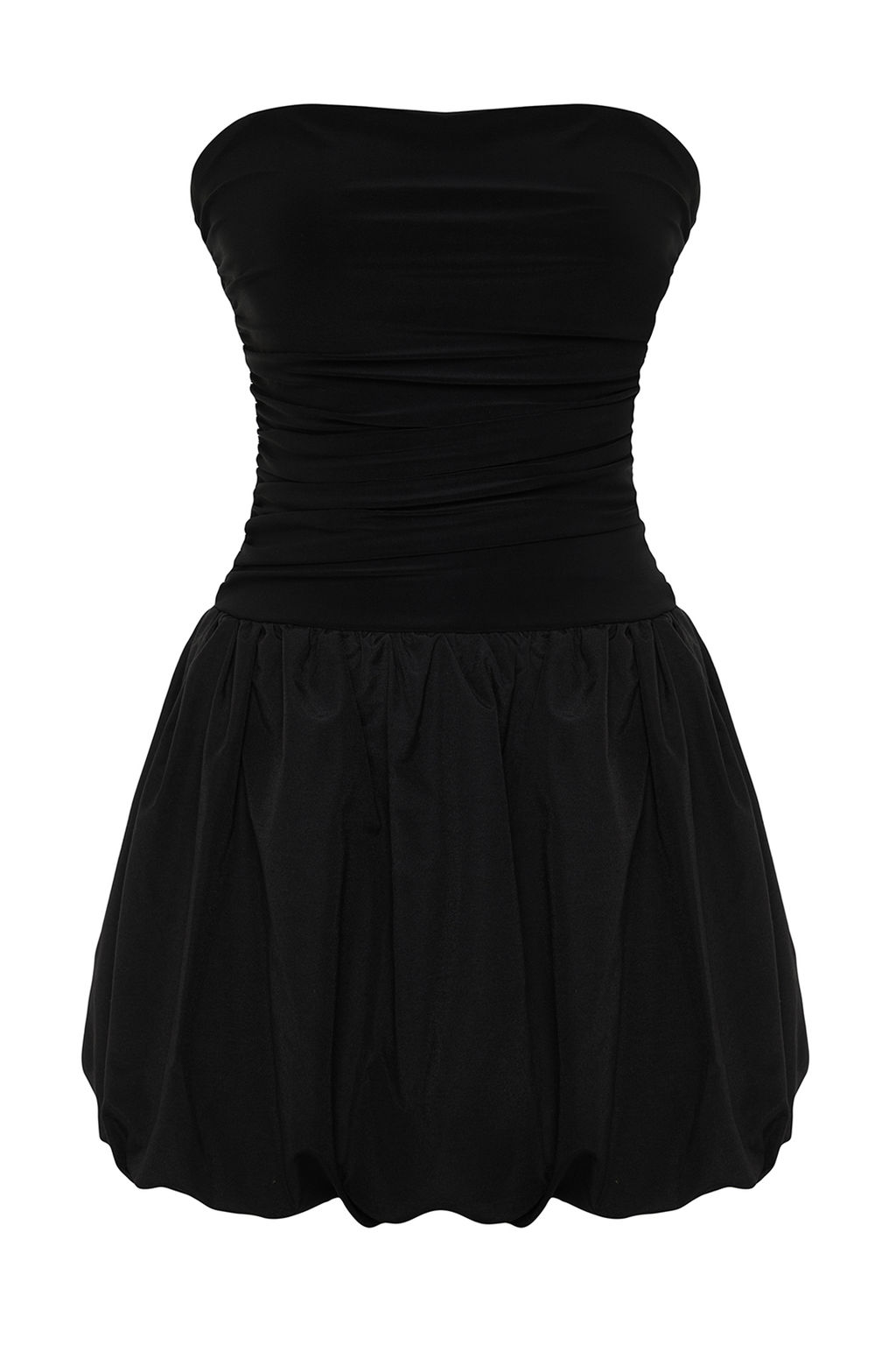 TRENDYOLMILLA Siyah A-Kesim Dokuma K?sa S?k Abiye Elbise TPRSS24EL00074  фото 7