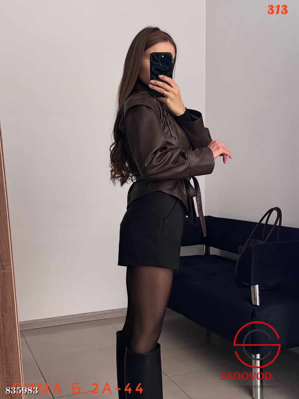 Кожаная куртка весенняя - Bruno фото 3