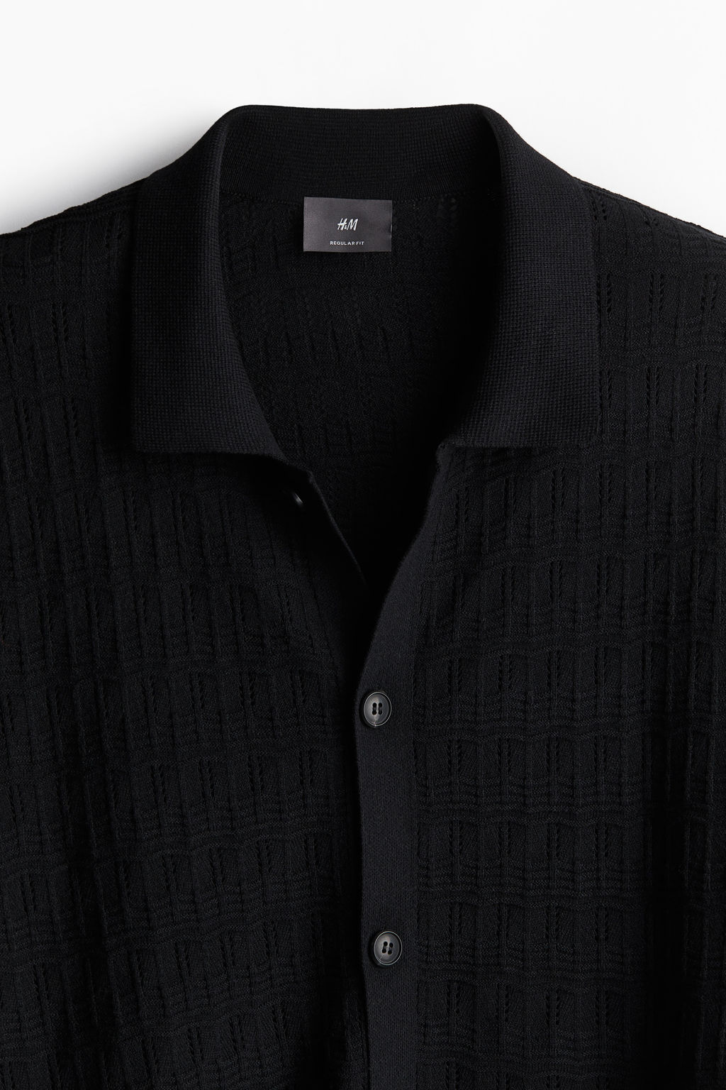 Camisa en punto pointelle Regular Fit - H&m фото 2