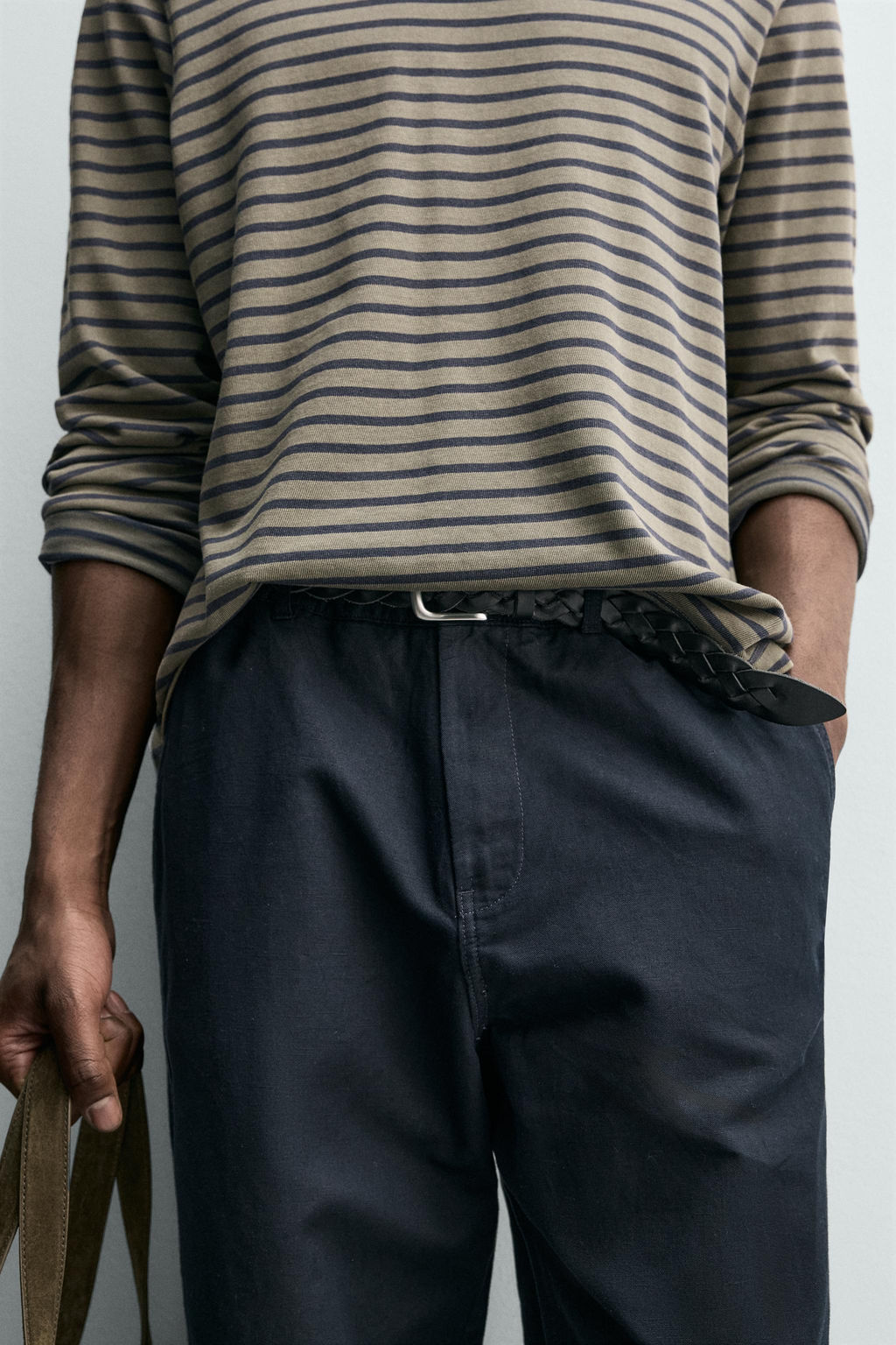 PANTAL?N FLUIDO STRAIGHT FIT / Marino - Zara фото 5