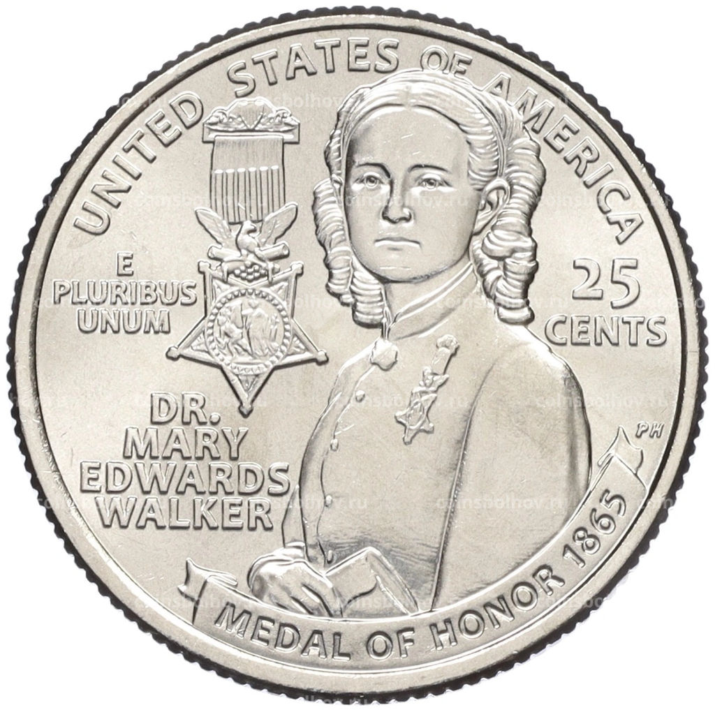 Монета 1/4 доллара (25 центов) 2024 года P США Американские женщины Мэри Эдвардс Уокер