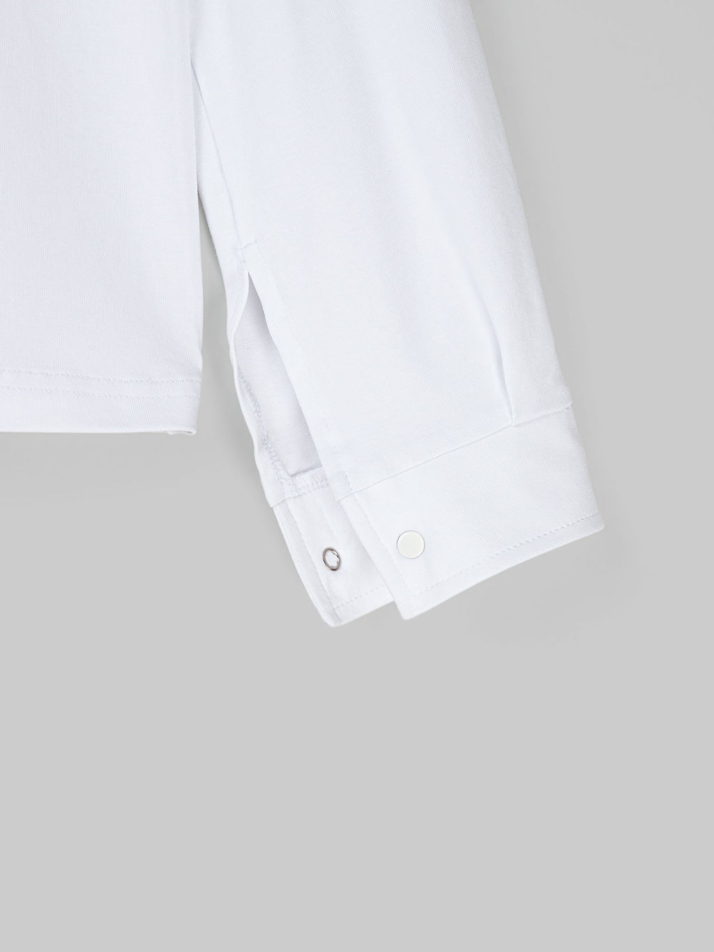 Блузка трикотажная для девочки Белая на кнопках 7+ - Bungly фото 4