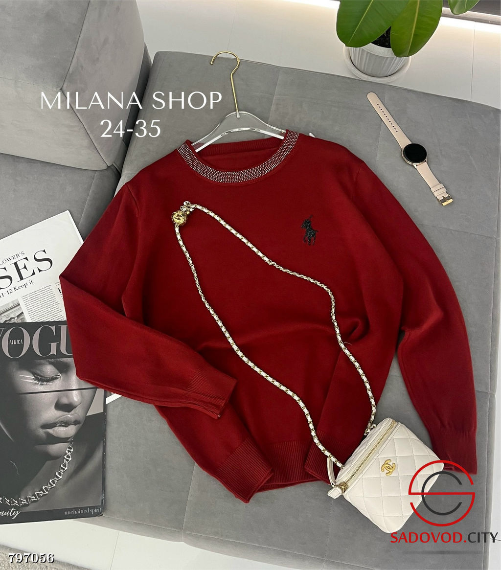 Элегантная кофта с вышивкой и стразами - Bruno фото 8