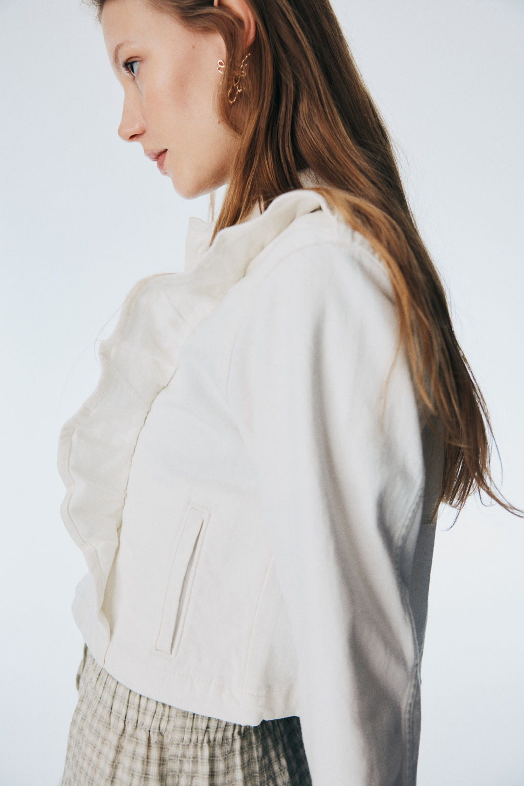 Cazadora denim con volantes - H&m фото 6