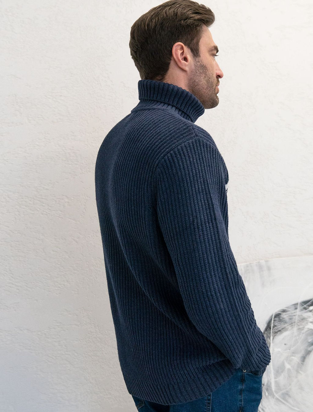 VILATTE / Свитер крупной фактурной вязки из мягкой пряжи из хлопка с акрилом фото 3