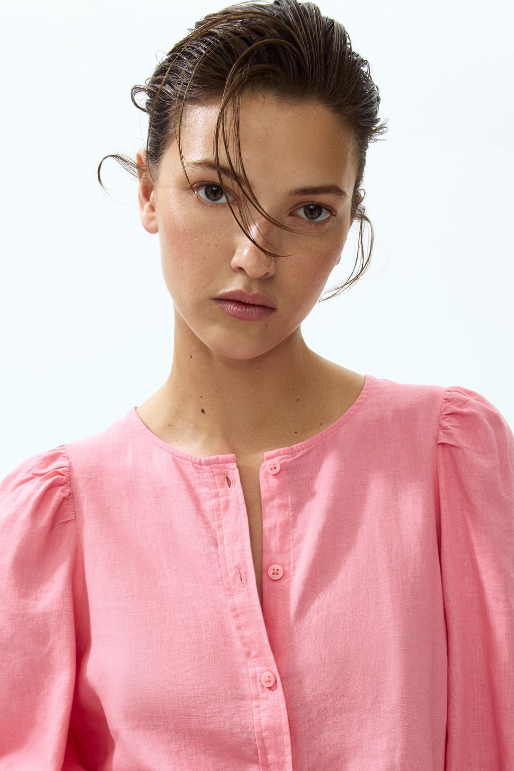 Blusa en mezcla de lino - H&m фото 13