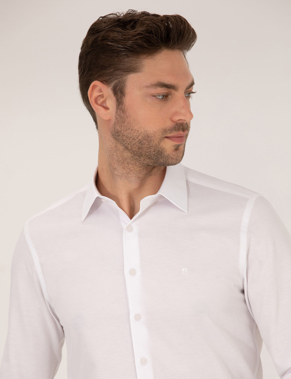 Beyaz Slim Fit Uzun Kollu G_mlek
