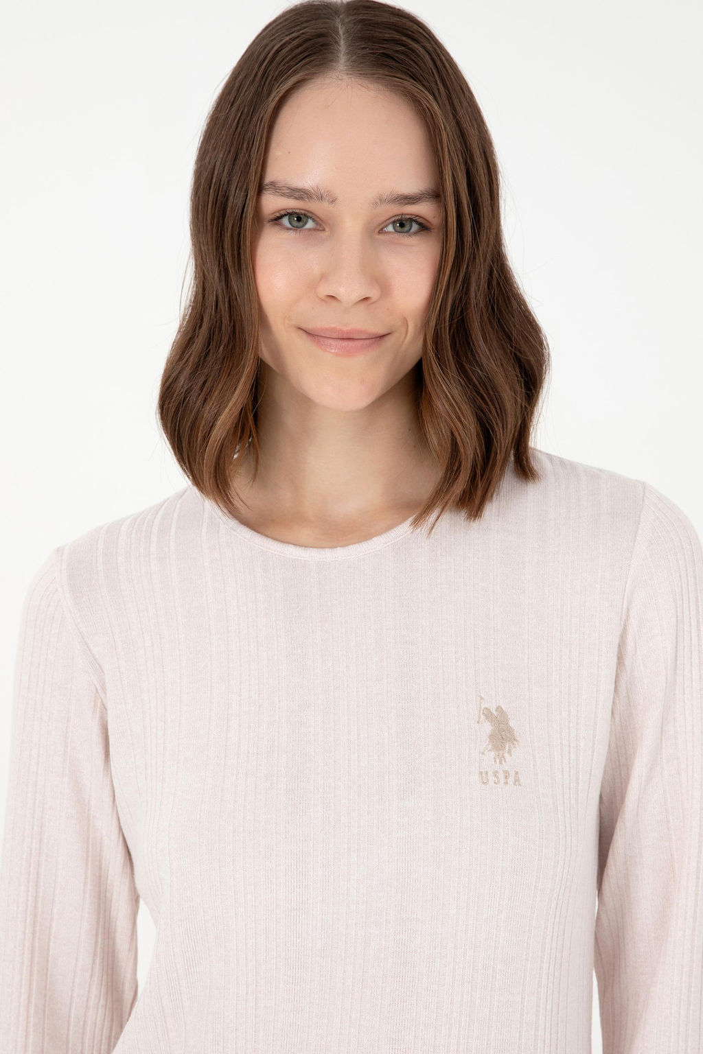 Женский бежевый пижамный комплект Неожиданная скидка в корзине - U.s. polo assn фото 2