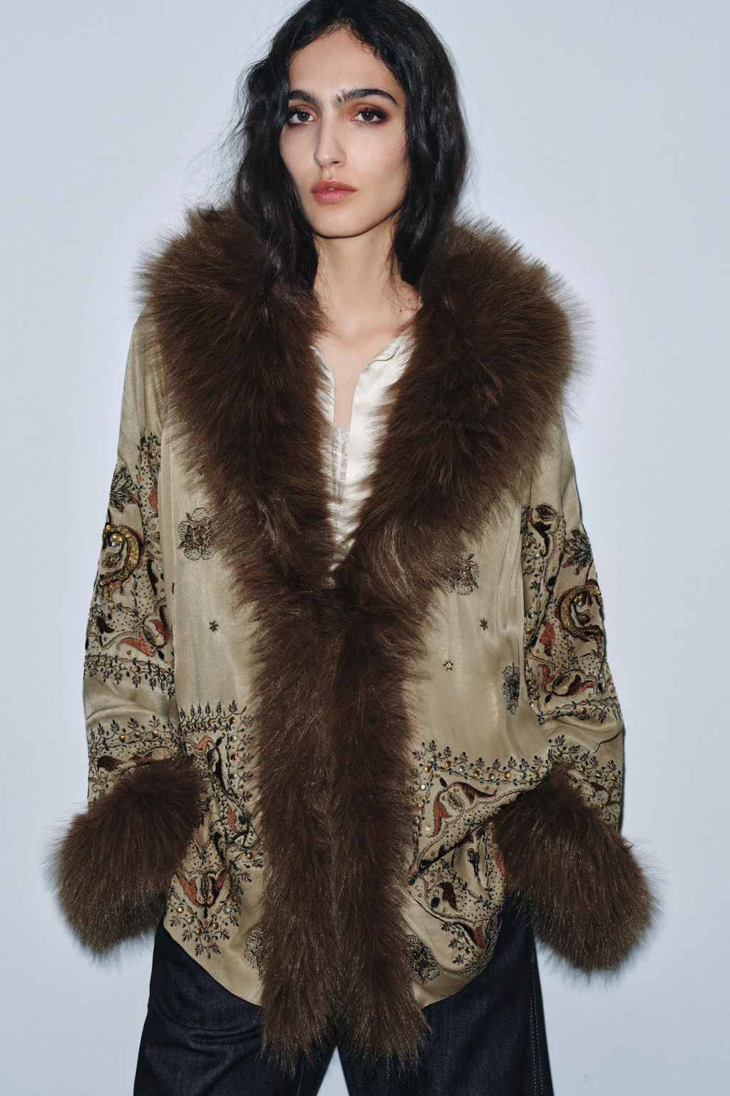 ZW COLLECTION LIMITED EDITION EMBROIDERED KIMONO - Zara фото 2