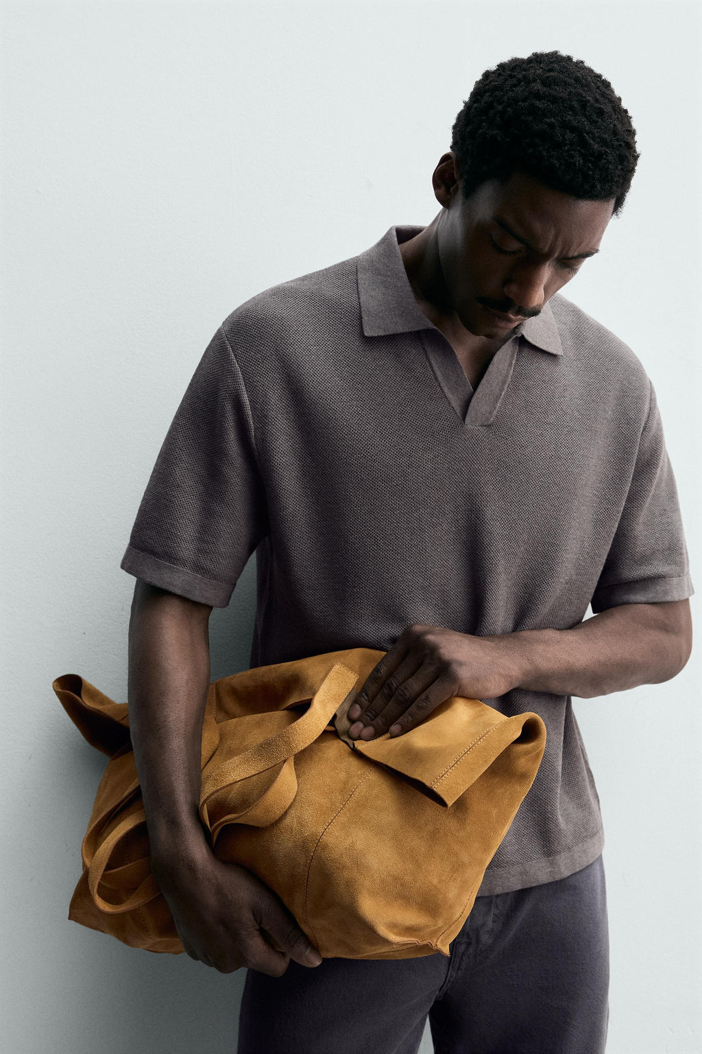 POLO PUNTO RELAXED FIT / Gris - Zara фото 6