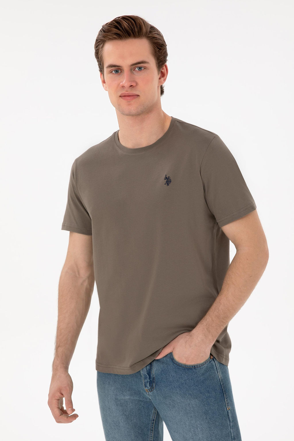 Erkek Regular Fit Bisiklet Yaka Vizon Basic Ti__rt Sepette S_rpriz _ndirim - U.s. polo assn фото 8