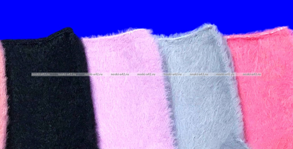 Цена за 10 пар.Термоноски ангора шерсть из меха куницы арт. 3400