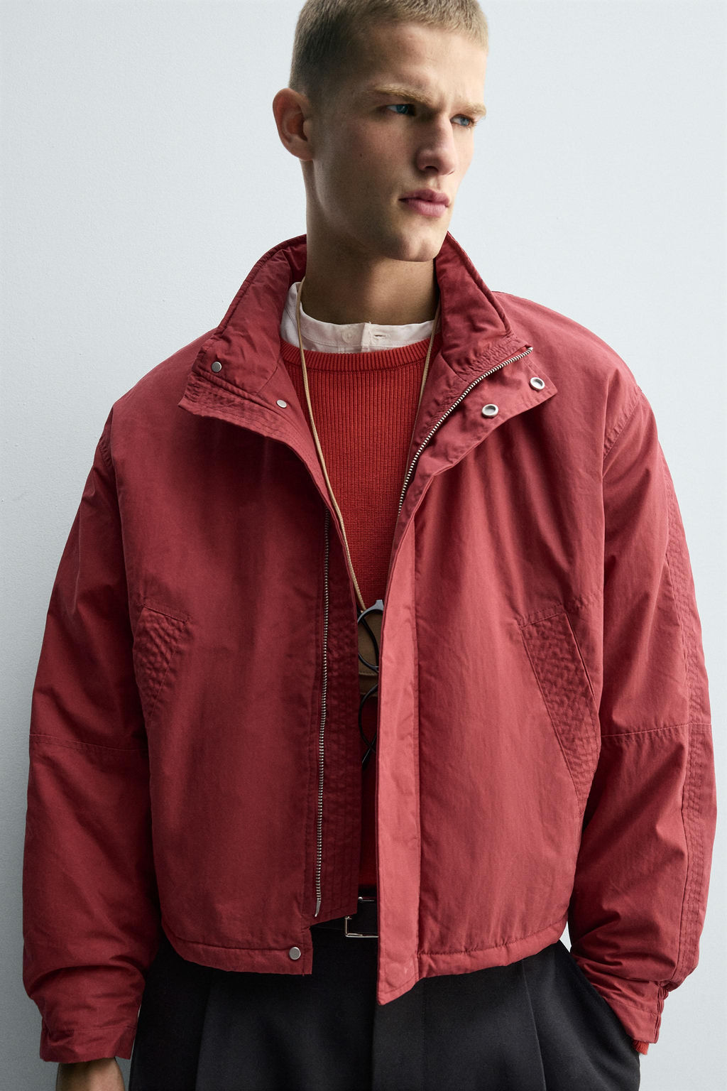 WAXED FINISH QUILTED JACKET - Zara фото 5