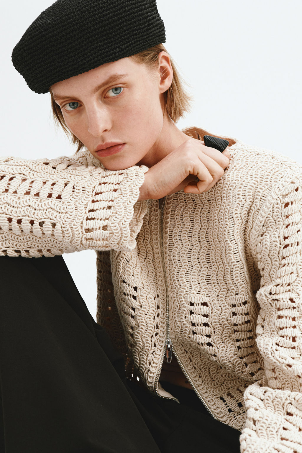 Chaqueta de algod?n efecto crochet - H&m фото 4
