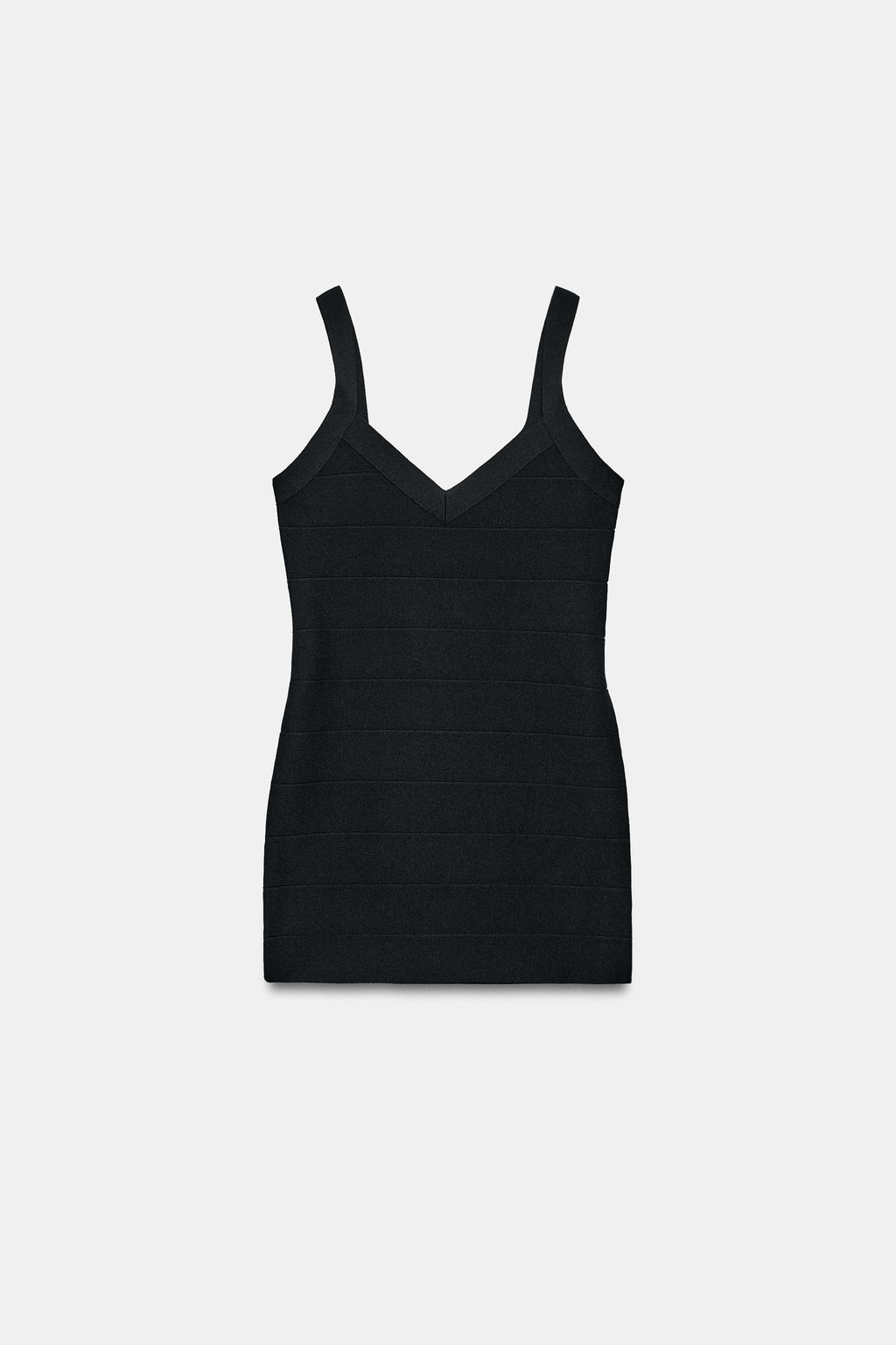 VESTIDO MINI STRETCH BANDAS / Negro - Zara фото 4