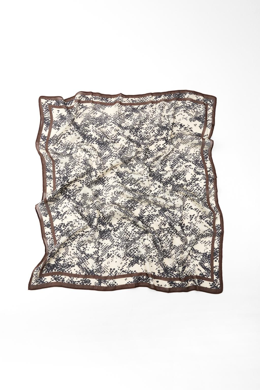 ANIMAL PRINT MODAL AND SILK SCARF - Zara фото 2