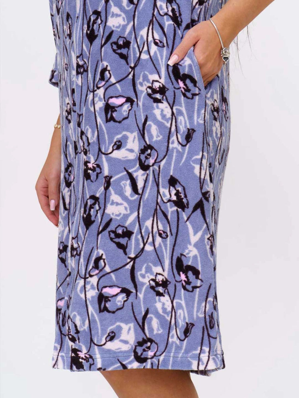 Халат женский, цвет голубой