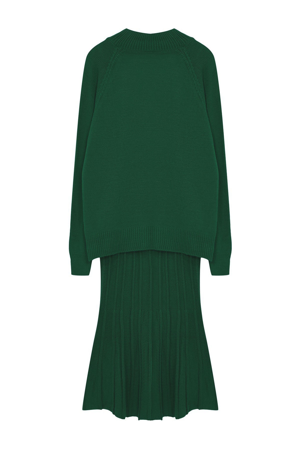 Zumrut Yesili Pileli Etekli Triko Alt-Ust Tak?m TWOAW23AU00184 - Trendyolmilla фото 7