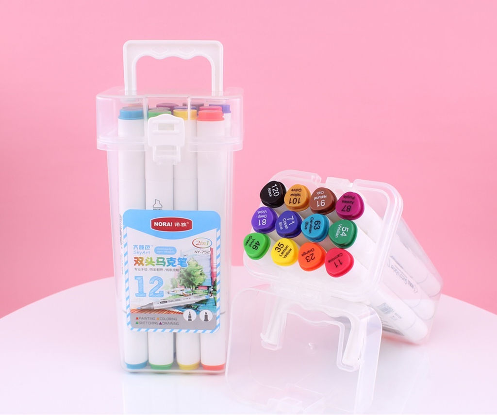 Скетч Маркеры цветные. 12 цветов