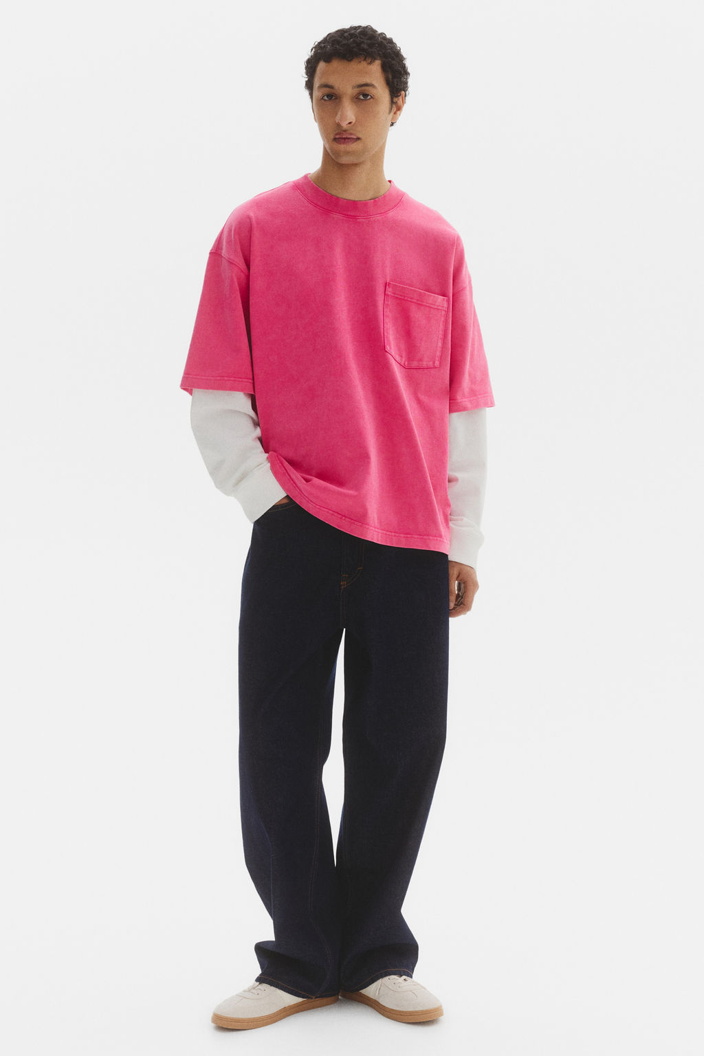 Camiseta de algod?n dise?o layering Oversized Fit - H&m фото 3