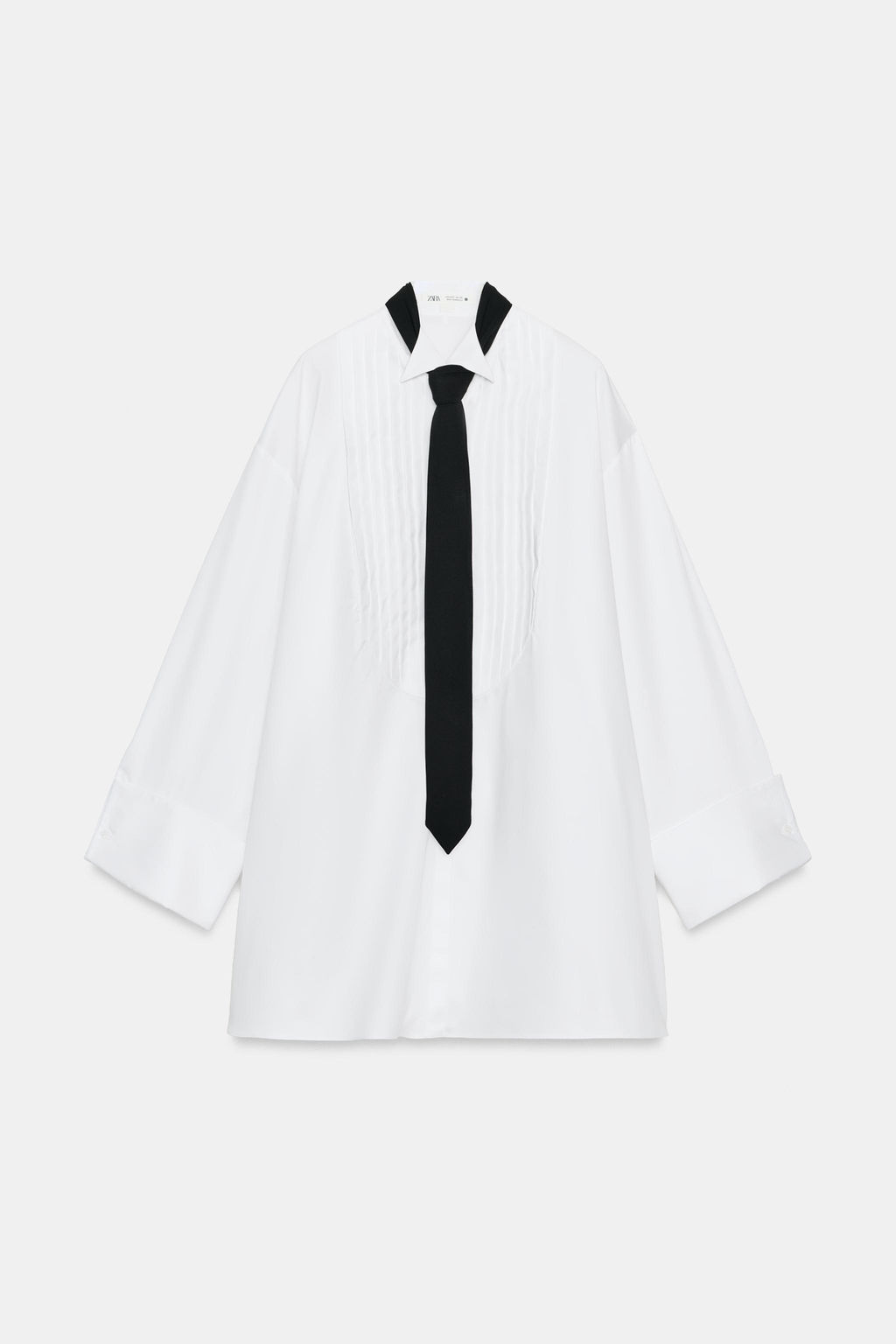 OVERSIZE SHIRT WITH TIE ZW COLLECTION LIMITED EDITION - Zara фото 15