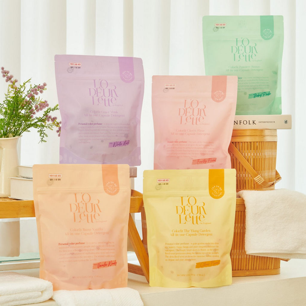 LODEURLETTE Капсулы для стирки белья с ароматом белого мускуса / In England Colorfit Grace Musk All in One Capsule Detergent, 17 г x 30