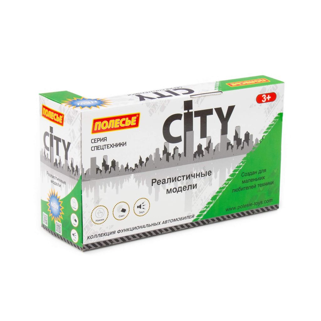 Сити, автомобиль с цистерной инерционный (со светом и звуком) (зелёный) (в коробке) - Полесье фото 12