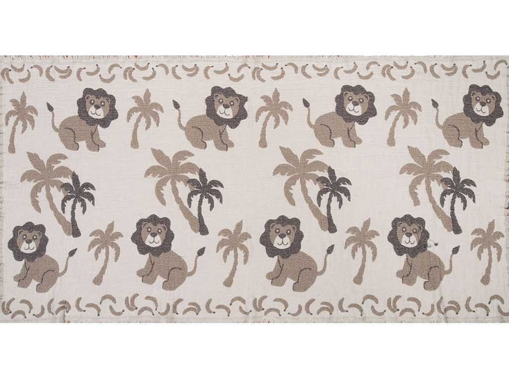 Полотенце 24С235-ШР/у. 70*140 "Лёва" цв. 2 рис. 229 серо-бежевый