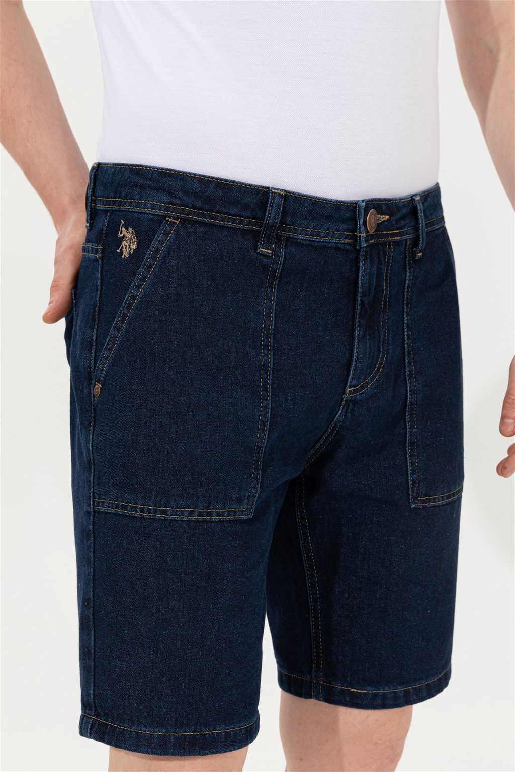 U. S. Polo Assn Мужские темно-синие джинсовые шорты - U.s. polo assn фото 13
