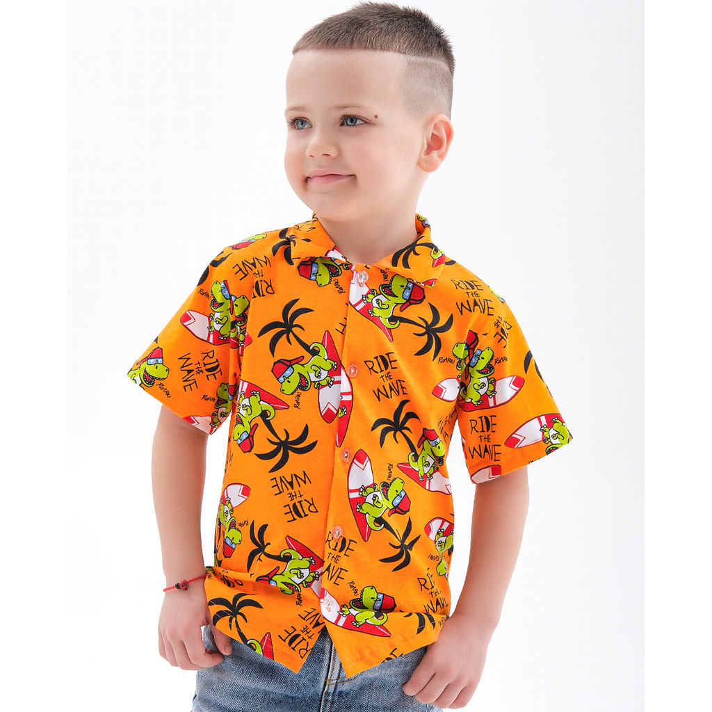 Рубашка на пуговицах кулирка 1928100108