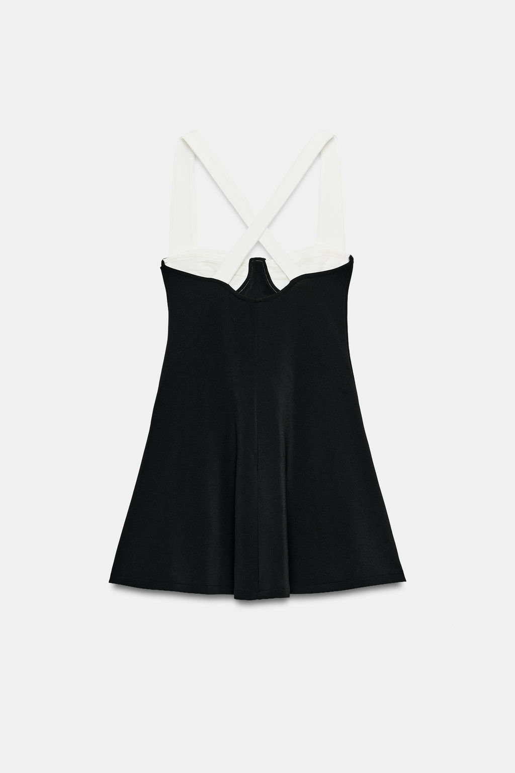VESTIDO CORTO SKATER / Negro / Blanco - Zara фото 6