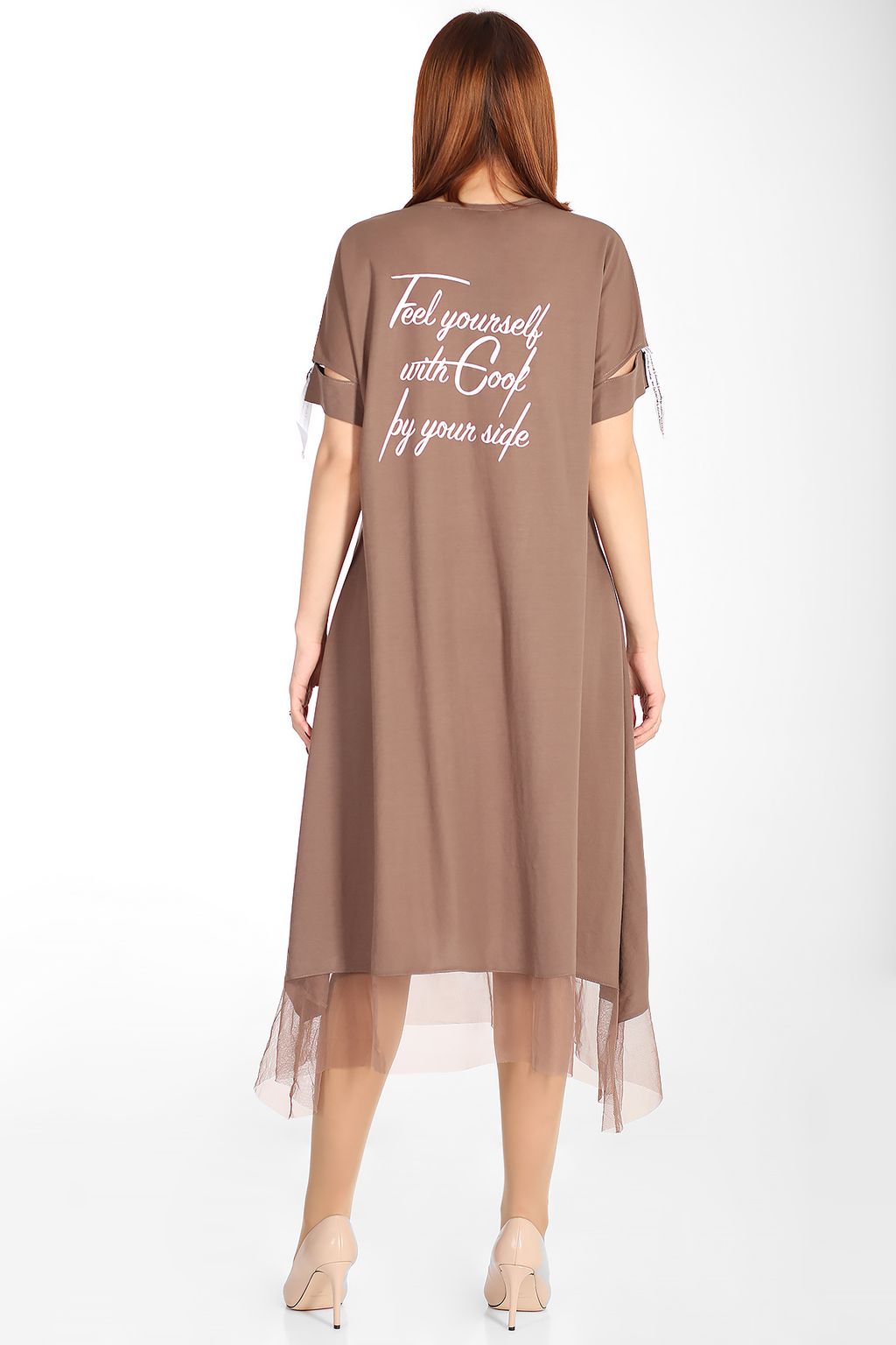Платье коричневое летнее - Almond фото 2