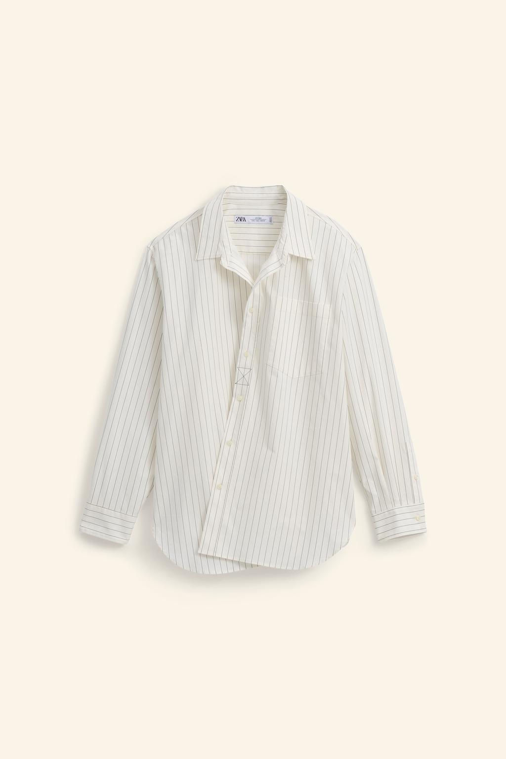LIMITED EDITION CROSSED STRIPE SHIRT - Zara фото 8
