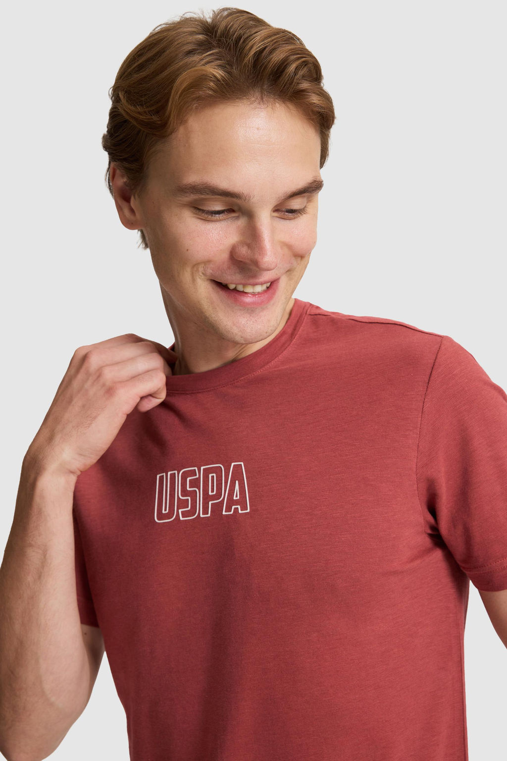Erkek Vi_ne Regular Fit Bisiklet Yaka Ti__rt