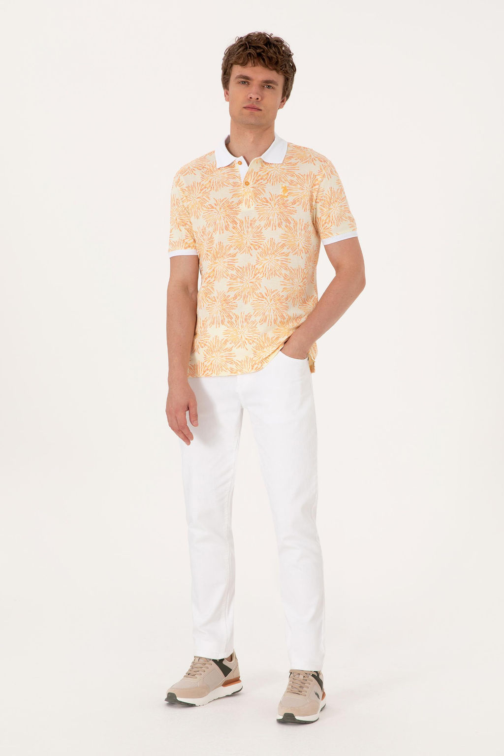Erkek Regular Fit Polo Yaka Turuncu Ti__rt Sepette S_rpriz _ndirim - U.s. polo assn фото 4