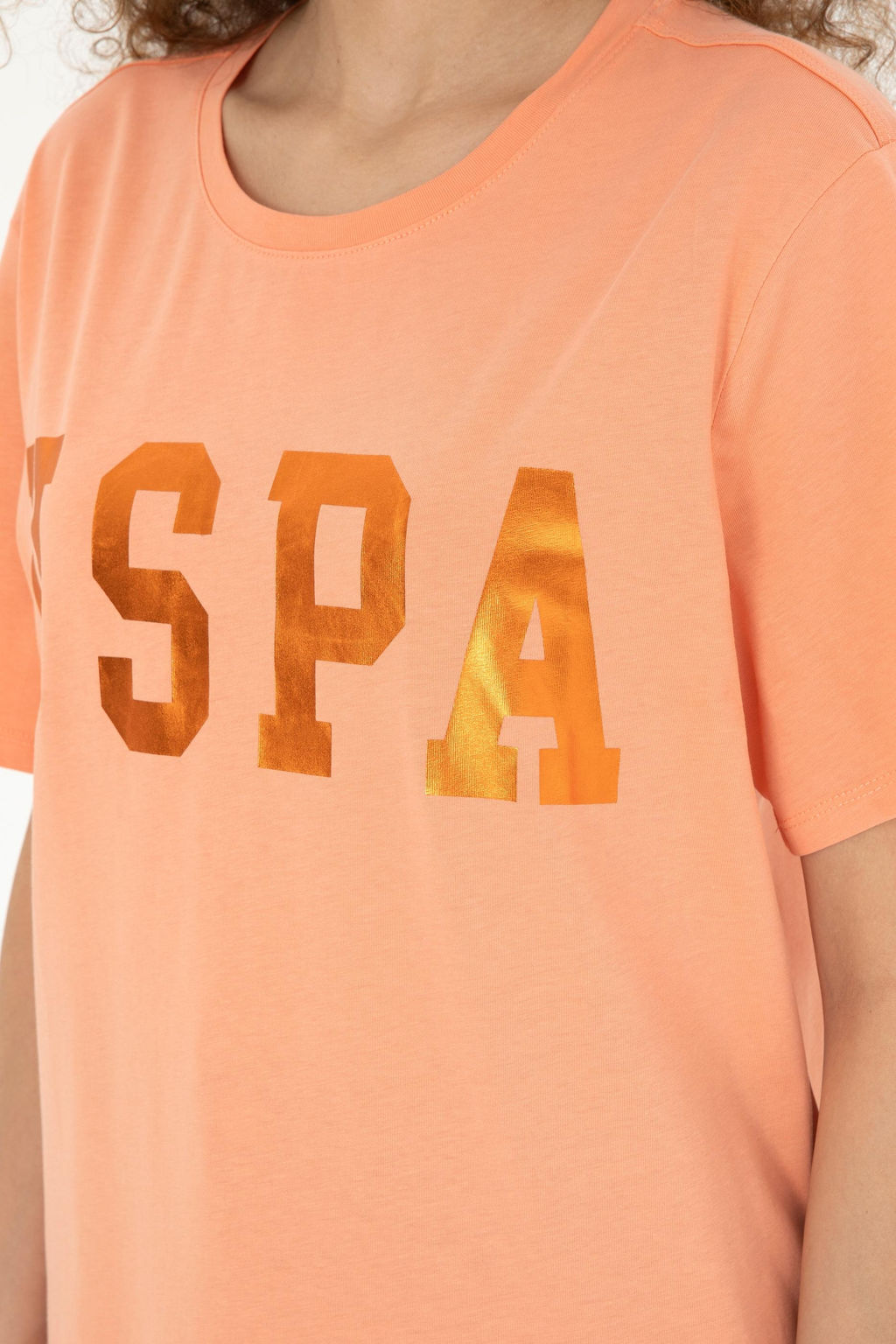 U. S. Polo Assn / Женская базовая футболка Salmon - U.s. polo assn фото 6