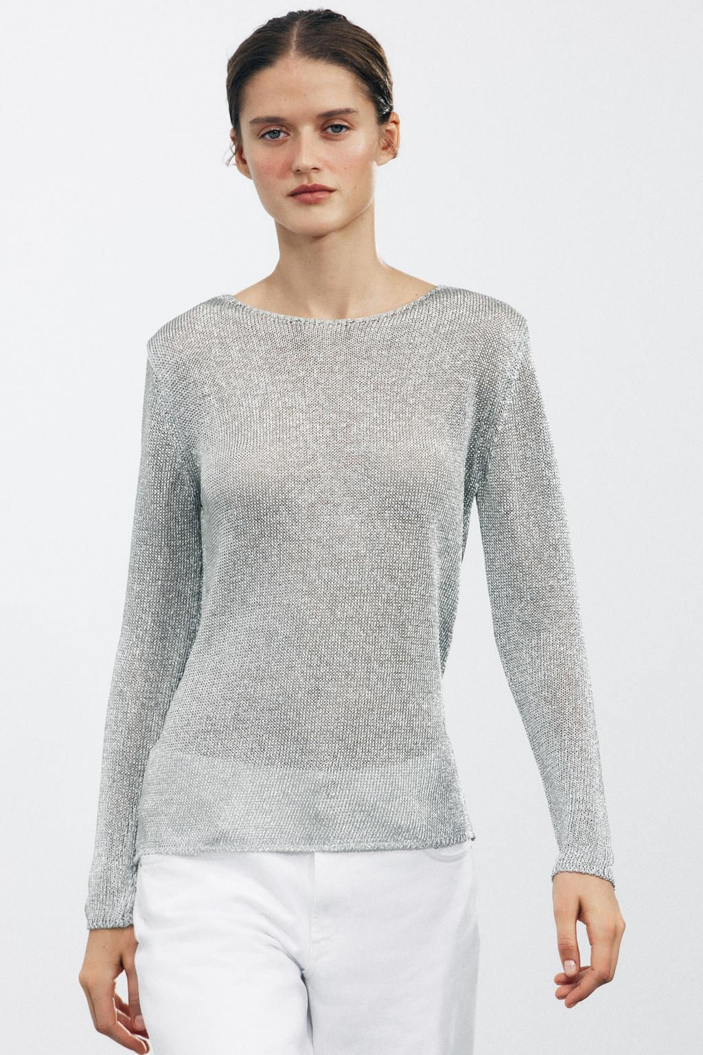 METALLIC KNIT JUMPER - Zara фото 2