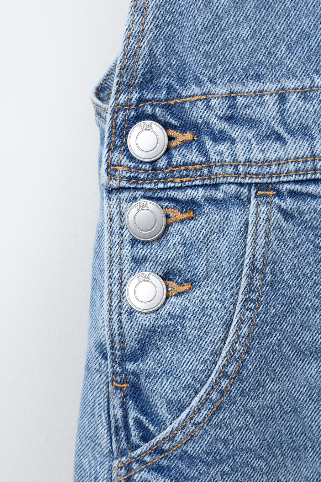 PETO DENIM LARGO / Azul claro - Zara фото 7